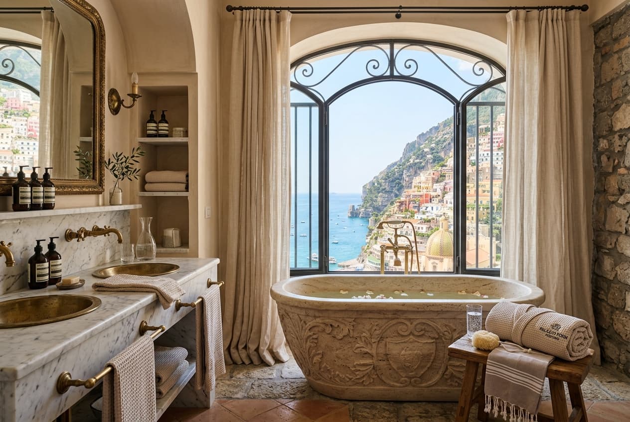 Sea View Freestanding Marble Bath